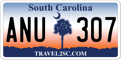SC license plate ANU307