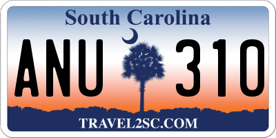 SC license plate ANU310