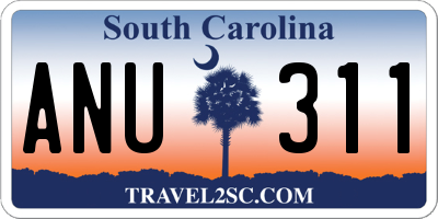 SC license plate ANU311