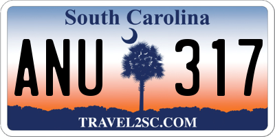 SC license plate ANU317