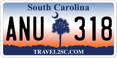SC license plate ANU318