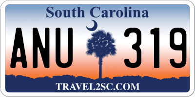 SC license plate ANU319