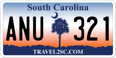 SC license plate ANU321