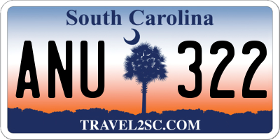 SC license plate ANU322