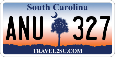 SC license plate ANU327