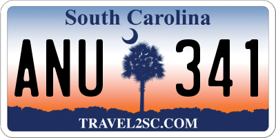 SC license plate ANU341