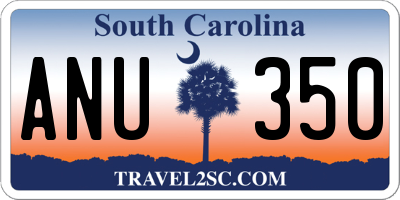 SC license plate ANU350