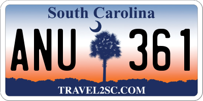 SC license plate ANU361