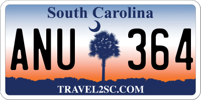 SC license plate ANU364