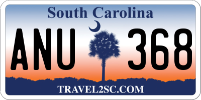 SC license plate ANU368