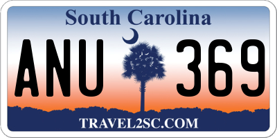SC license plate ANU369