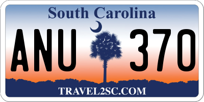SC license plate ANU370