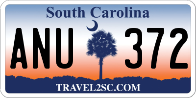 SC license plate ANU372