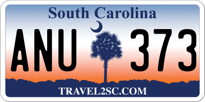 SC license plate ANU373