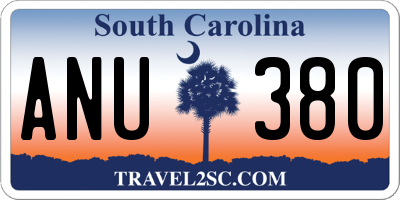 SC license plate ANU380