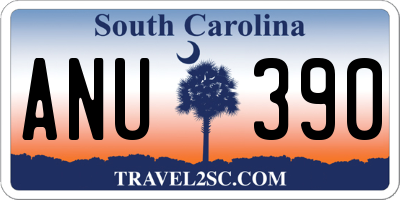 SC license plate ANU390