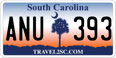 SC license plate ANU393