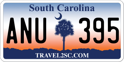 SC license plate ANU395
