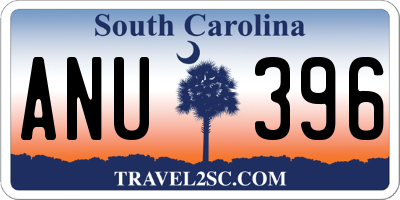 SC license plate ANU396