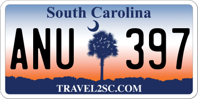SC license plate ANU397