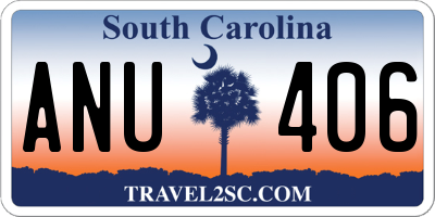 SC license plate ANU406