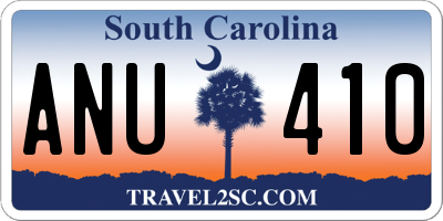 SC license plate ANU410