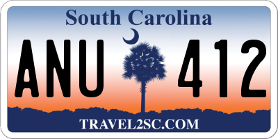 SC license plate ANU412