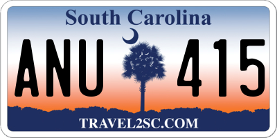 SC license plate ANU415