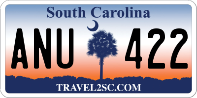 SC license plate ANU422