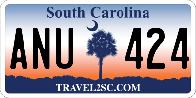 SC license plate ANU424