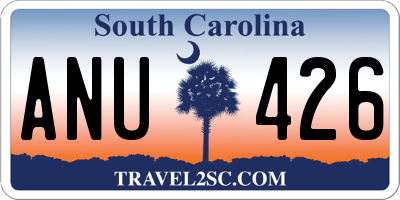 SC license plate ANU426