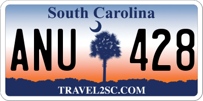 SC license plate ANU428