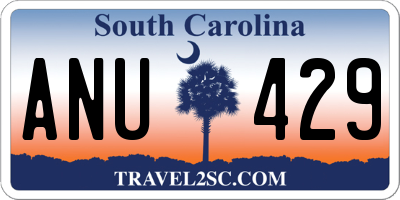 SC license plate ANU429