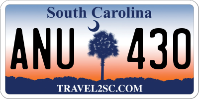 SC license plate ANU430