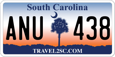 SC license plate ANU438