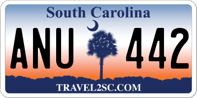SC license plate ANU442
