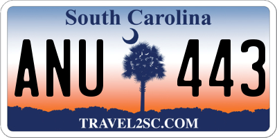 SC license plate ANU443