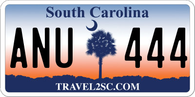 SC license plate ANU444