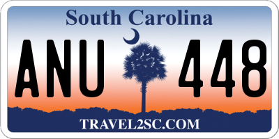 SC license plate ANU448