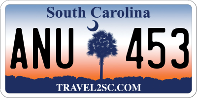 SC license plate ANU453