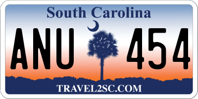 SC license plate ANU454