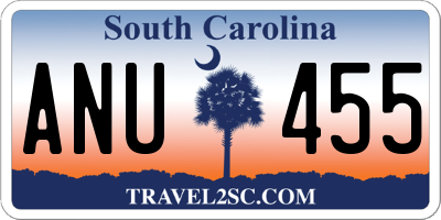 SC license plate ANU455