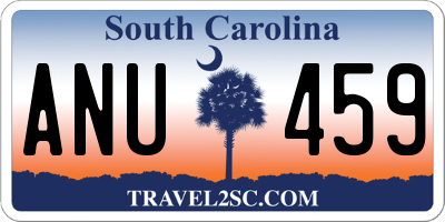 SC license plate ANU459