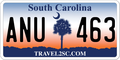 SC license plate ANU463