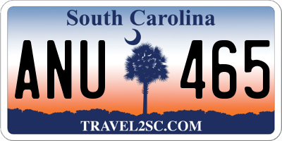 SC license plate ANU465