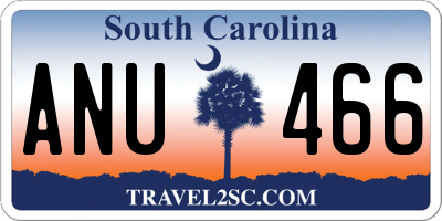 SC license plate ANU466