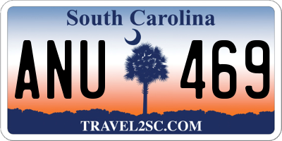 SC license plate ANU469