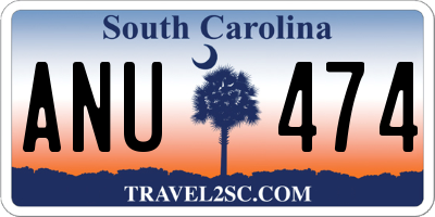SC license plate ANU474