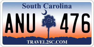 SC license plate ANU476