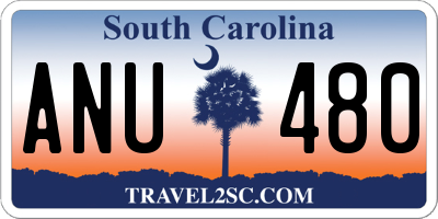 SC license plate ANU480